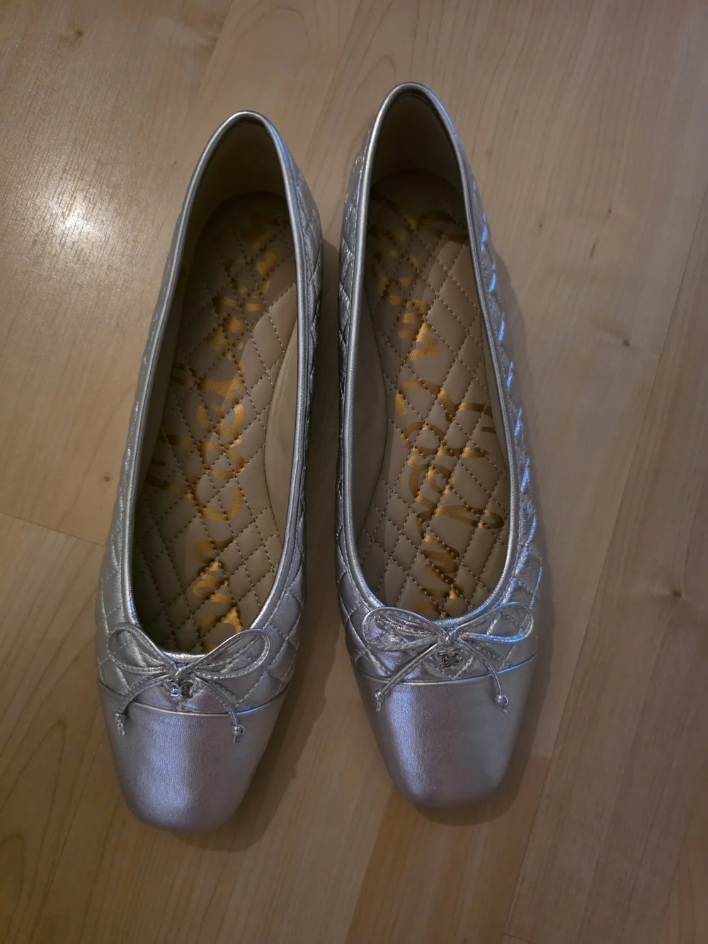 Sam Edelman Marilyn Quilted Ballet Flat in Silver